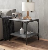 VidaXL Bijzettafels 2 st 40x40x40 cm bewerkt hout grijs sonoma eiken