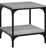 VidaXL Bijzettafels 2 st 40x40x40 cm bewerkt hout grijs sonoma eiken