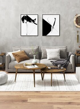 VidaXL Bijzettafels 2 st 40x40x40 cm bewerkt hout gerookt eiken