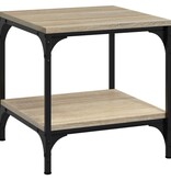 VidaXL Bijzettafels 2 st 40x40x40 cm bewerkt hout sonoma eikenkleurig