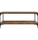 VidaXL Salontafel 100x50x40 cm bewerkt hout gerookt eikenkleurig