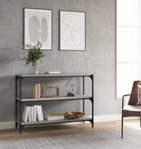 VidaXL Boekenkast 100x33x70,5 cm hout en staal grijs sonoma eikenkleur