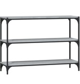 VidaXL Boekenkast 100x33x70,5 cm hout en staal grijs sonoma eikenkleur