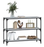 VidaXL Boekenkast 100x33x70,5 cm hout en staal grijs sonoma eikenkleur