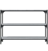 VidaXL Boekenkast 100x33x70,5 cm hout en staal grijs sonoma eikenkleur