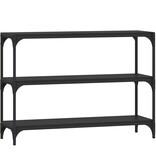 VidaXL Boekenkast 100x33x70,5 cm bewerkt hout en staal zwart