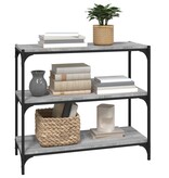 VidaXL Boekenkast 80x33x70,5 cm hout en staal grijs sonoma eikenkleur