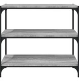 VidaXL Boekenkast 80x33x70,5 cm hout en staal grijs sonoma eikenkleur