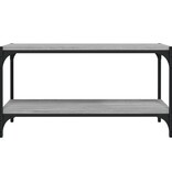 VidaXL Tv-meubel 80x33x41 cm bewerkt hout en staal grijs sonoma eiken
