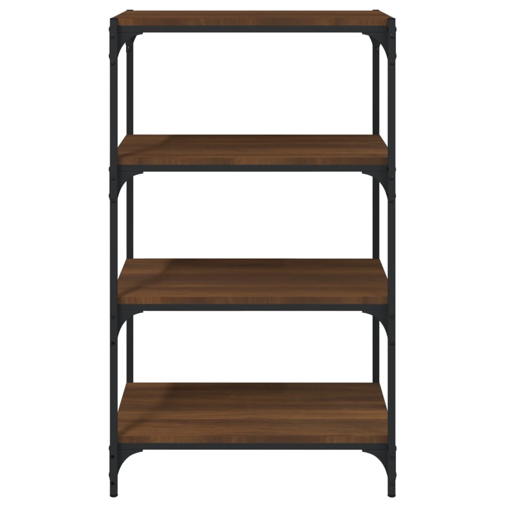 VidaXL Boekenkast 60x33x100 cm bewerkt hout en staal bruin eikenkleur