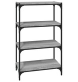 VidaXL Boekenkast 60x33x100 cm hout en staal grijs sonoma eikenkleur