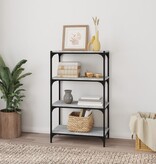 VidaXL Boekenkast 60x33x100 cm hout en staal grijs sonoma eikenkleur