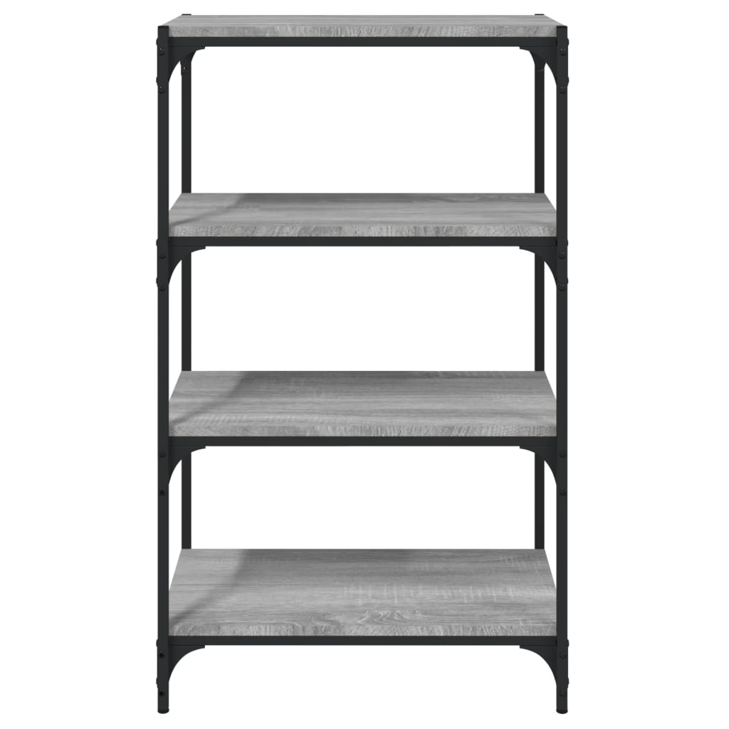 VidaXL Boekenkast 60x33x100 cm hout en staal grijs sonoma eikenkleur
