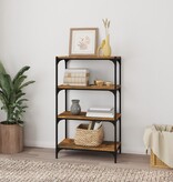 VidaXL Boekenkast 60x33x100 cm bewerkt hout en staal gerookt eiken