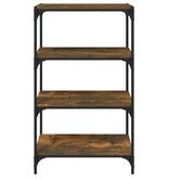 VidaXL Boekenkast 60x33x100 cm bewerkt hout en staal gerookt eiken
