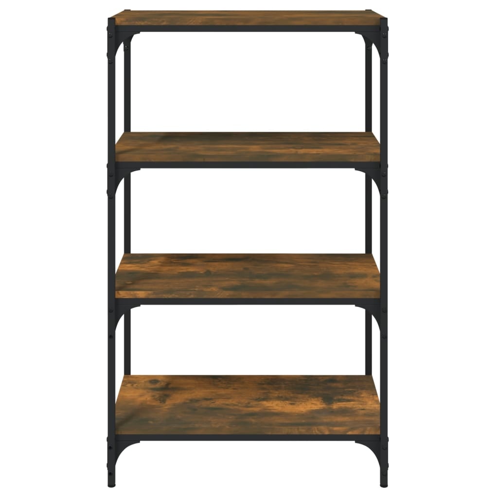 VidaXL Boekenkast 60x33x100 cm bewerkt hout en staal gerookt eiken