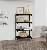 VidaXL Boekenkast 60x33x70,5 cm bewerkt hout en staal zwart