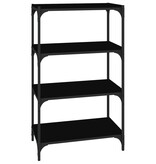 VidaXL Boekenkast 60x33x70,5 cm bewerkt hout en staal zwart