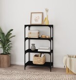 VidaXL Boekenkast 60x33x70,5 cm bewerkt hout en staal zwart