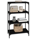 VidaXL Boekenkast 60x33x70,5 cm bewerkt hout en staal zwart