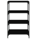 VidaXL Boekenkast 60x33x70,5 cm bewerkt hout en staal zwart