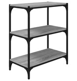 VidaXL Boekenkast 60x33x70,5 cm hout en staal grijs sonoma eikenkleur