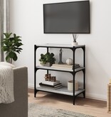 VidaXL Boekenkast 60x33x70,5 cm hout en staal grijs sonoma eikenkleur