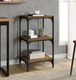 VidaXL Boekenkast 40x33x70,5 cm bewerkt hout en staal gerookt eiken