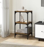 VidaXL Boekenkast 40x33x70,5 cm bewerkt hout en staal gerookt eiken