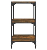 VidaXL Boekenkast 40x33x70,5 cm bewerkt hout en staal gerookt eiken