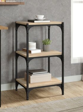 VidaXL Boekenkast 40x33x70,5 cm bewerkt hout en staal Sonoma eiken
