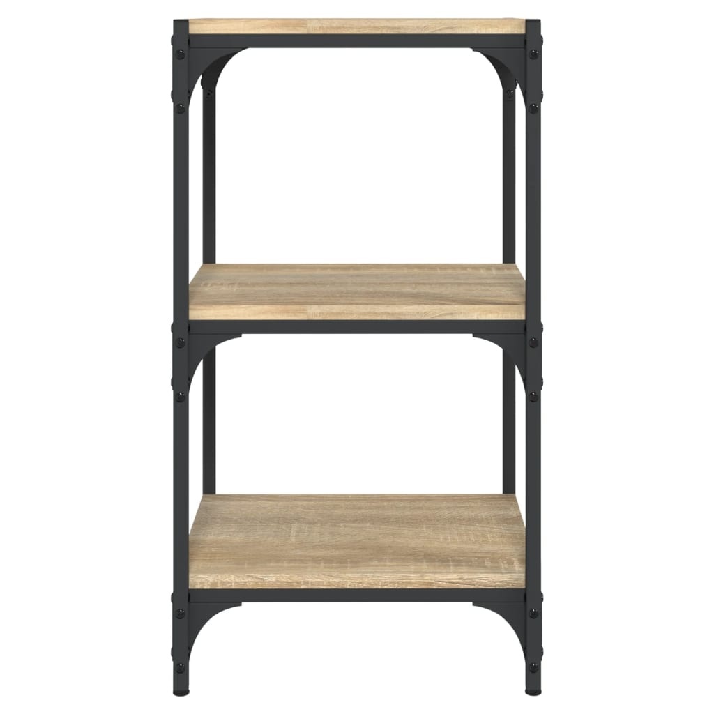 VidaXL Boekenkast 40x33x70,5 cm bewerkt hout en staal Sonoma eiken