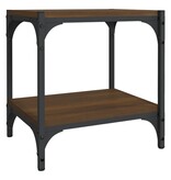 VidaXL Tv-meubel 40x33x41 cm bewerkt hout en staal bruin eikenkleur