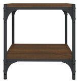 VidaXL Tv-meubel 40x33x41 cm bewerkt hout en staal bruin eikenkleur