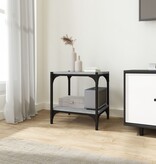 VidaXL Tv-meubel 40x33x41 cm bewerkt hout en staal grijs sonoma eiken