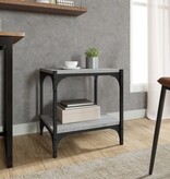 VidaXL Tv-meubel 40x33x41 cm bewerkt hout en staal grijs sonoma eiken