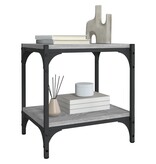 VidaXL Tv-meubel 40x33x41 cm bewerkt hout en staal grijs sonoma eiken