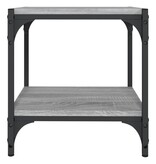 VidaXL Tv-meubel 40x33x41 cm bewerkt hout en staal grijs sonoma eiken