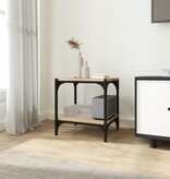 VidaXL Tv-meubel 40x33x41 cm bewerkt hout en staal sonoma eikenkleurig