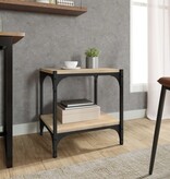 VidaXL Tv-meubel 40x33x41 cm bewerkt hout en staal sonoma eikenkleurig