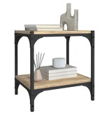 VidaXL Tv-meubel 40x33x41 cm bewerkt hout en staal sonoma eikenkleurig