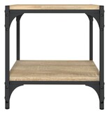 VidaXL Tv-meubel 40x33x41 cm bewerkt hout en staal sonoma eikenkleurig