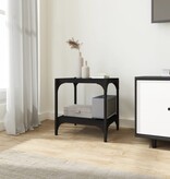 VidaXL Tv-meubel 40x33x41 cm bewerkt hout en staal zwart