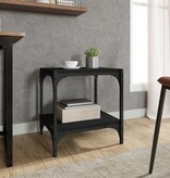 VidaXL Tv-meubel 40x33x41 cm bewerkt hout en staal zwart