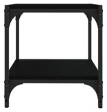 VidaXL Tv-meubel 40x33x41 cm bewerkt hout en staal zwart