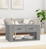 VidaXL Salontafel 80x50x40 cm bewerkt hout grijs sonoma eiken
