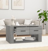 VidaXL Salontafel 80x50x40 cm bewerkt hout grijs sonoma eiken