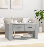 VidaXL Salontafel 80x50x40 cm bewerkt hout betongrijs