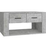 VidaXL Salontafel 80x50x40 cm bewerkt hout betongrijs