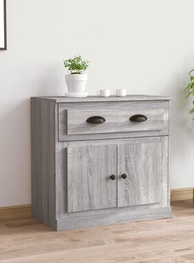 VidaXL Dressoir 70x35,5x67,5 cm bewerkt hout grijs sonoma eikenkleurig